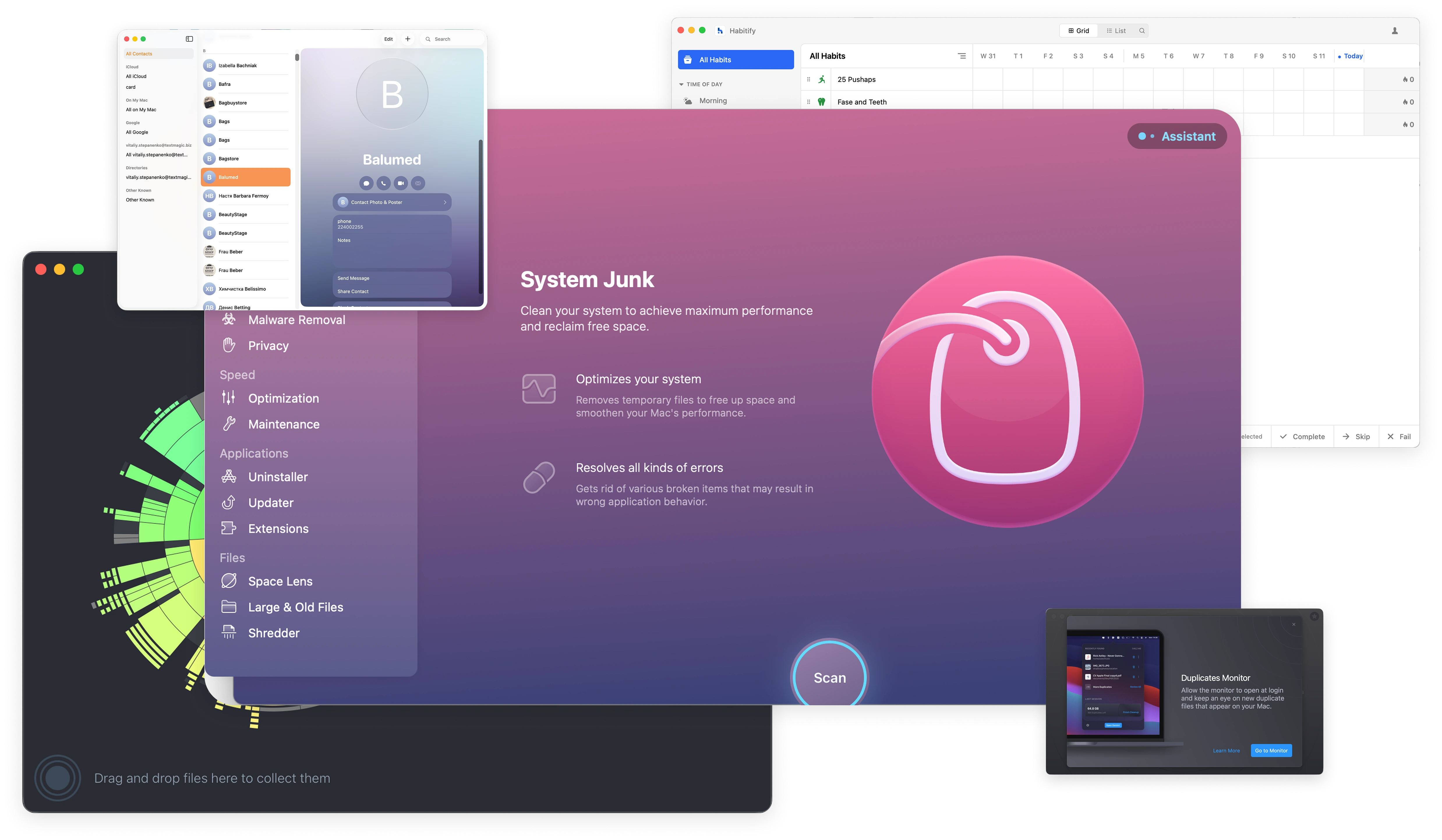 The complete Aqua Voice native macOS design-reference collage from Figma.